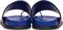 Marina Moscone Black & Blue Flat Toe Strap Sandals - Thumbnail 4
