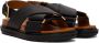 Marni Black & Brown Fussbett Sandals - Thumbnail 9