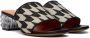 Marni Black & Off-White Jacquard Heeled Sandals - Thumbnail 4