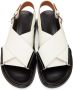Marni Black & White Sparkly Fussbett Sandals - Thumbnail 5