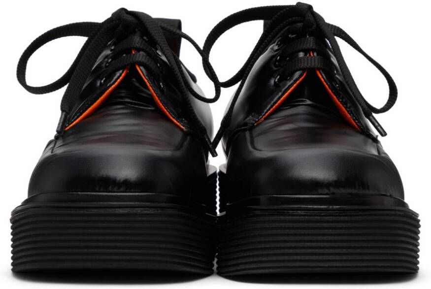 Marni Black Padded Nylon Lace-Up Derbys