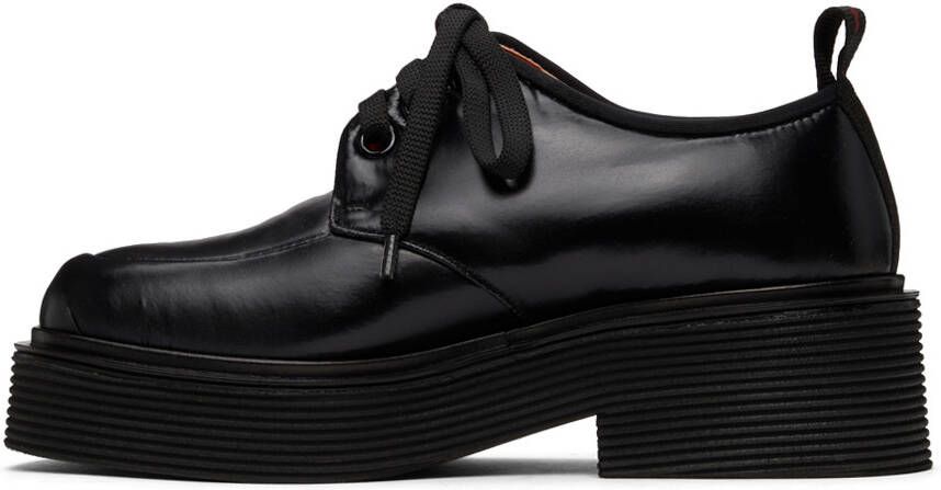 Marni Black Padded Nylon Lace-Up Derbys