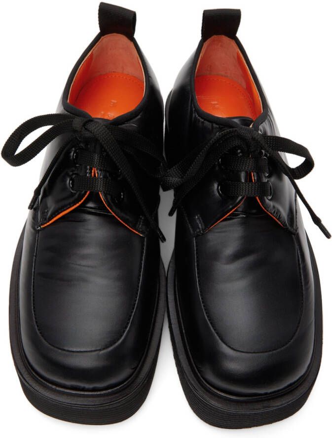 Marni Black Padded Nylon Lace-Up Derbys