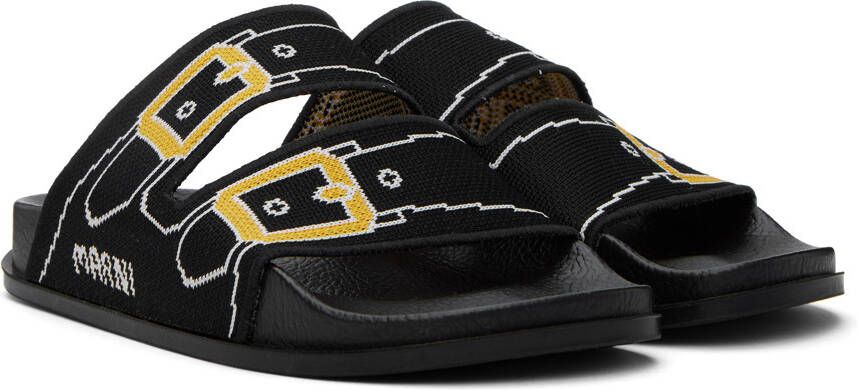 Marni Black Trompe L'Œil Sandals