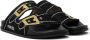 Marni buckle-print double-strap slides Black - Thumbnail 7