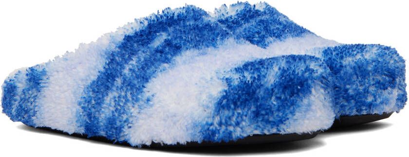 Marni Blue Fussbet Sabot Loafers