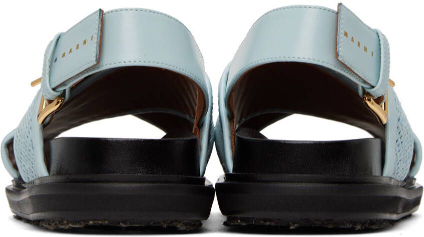 Marni Blue Fussbett Crossed Sandals
