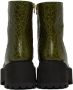 Marni Green Croc-Embossed Platform Ankle Boots - Thumbnail 2