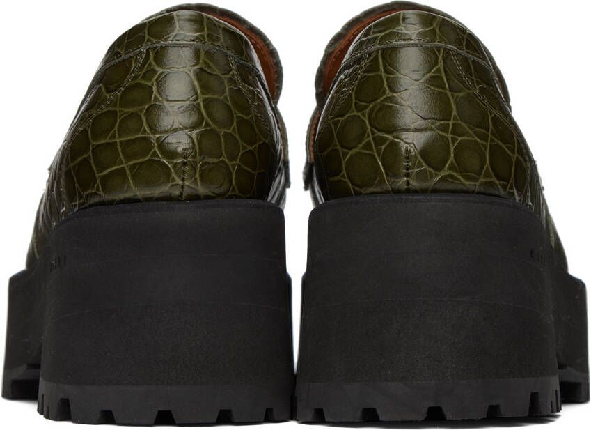 Marni Green Croc Loafers
