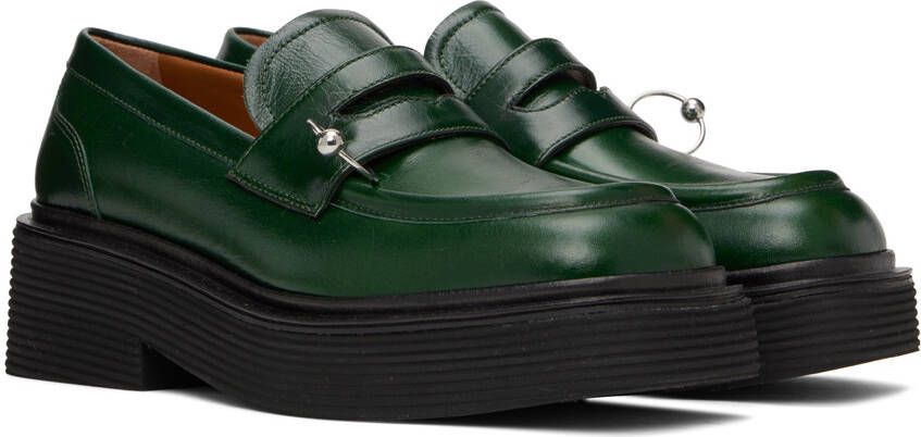 Marni Green Piercing Loafers