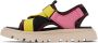 Marni Kids Black & Pink Color Block Sandals - Thumbnail 3