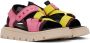 Marni Kids Black & Pink Color Block Sandals - Thumbnail 4
