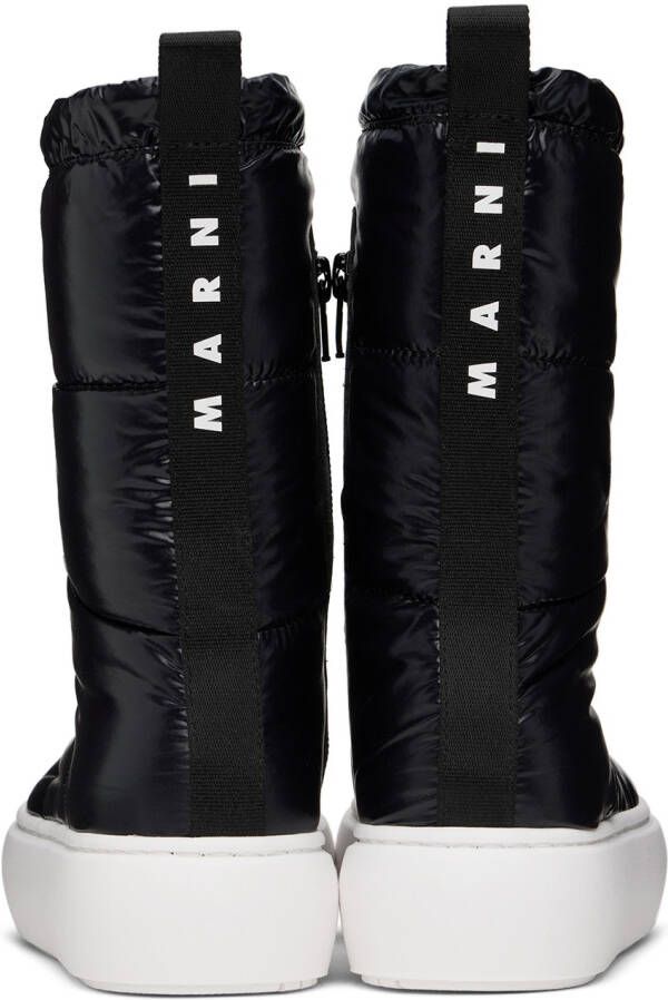 Marni Kids Black Padded Boots