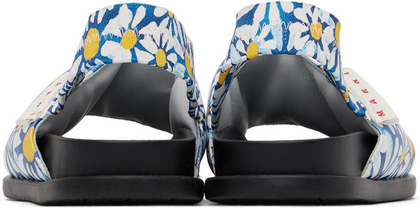 Marni Kids Blue Floral Sandals