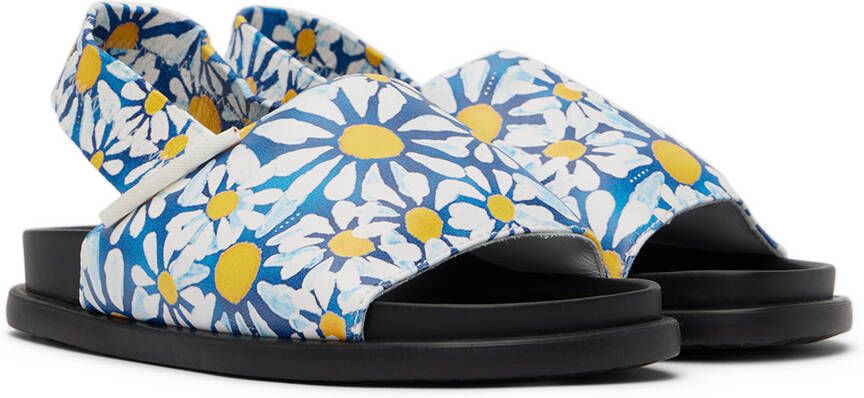 Marni Kids Blue Floral Sandals
