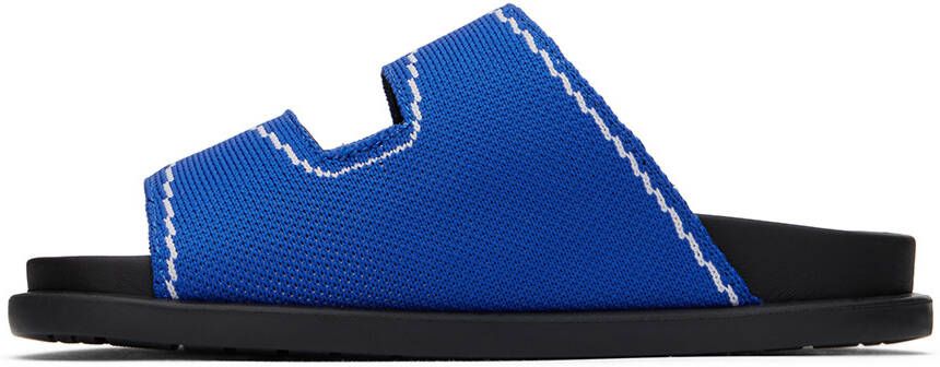 Marni Kids Blue Jacquard Sandals