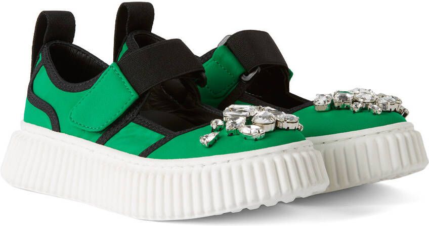 Marni Kids Green Jewel Sneakers