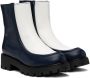 Marni Kids Navy & White Two Tone Boots - Thumbnail 4