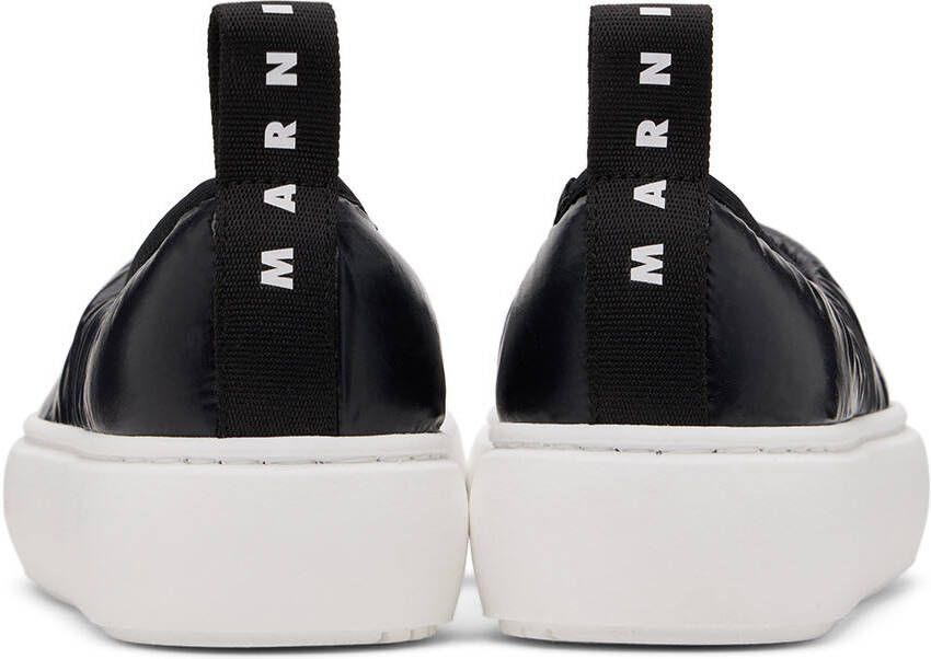Marni Kids Navy Puffed Slip-On Sneakers