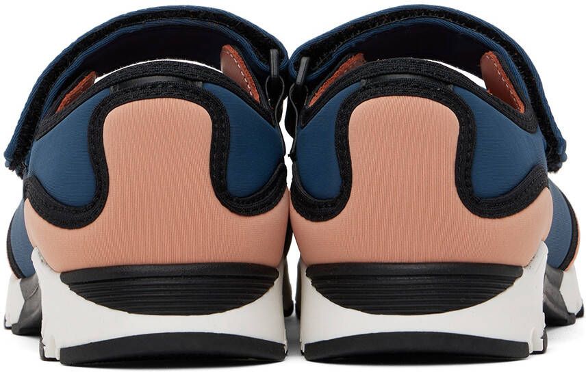 Marni Kids Pink & Navy Velcro Scuba Sneakers