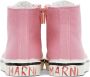 Marni Kids Pink Canvas High Sneakers - Thumbnail 2