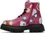 Marni Kids Pink Floral Lace-Up Boots - Thumbnail 3