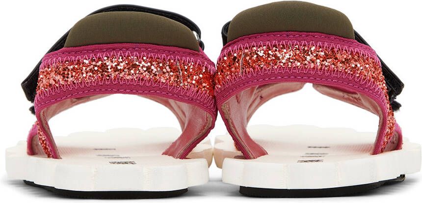 Marni Kids Pink Glitter Trekking Sandals