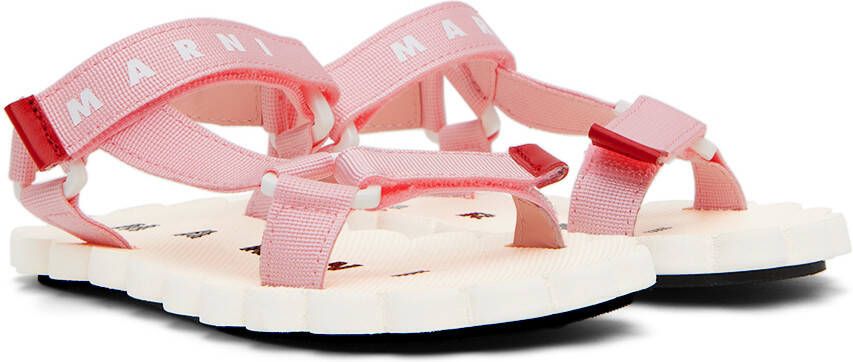Marni Kids Pink Trekking Sandals