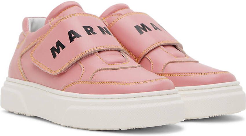 Marni Kids Pink Velcro Sneakers