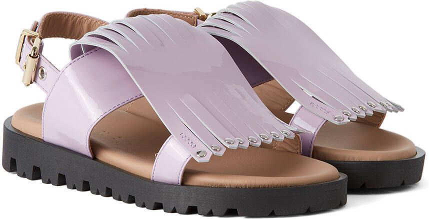 Marni Kids Purple Fringe Sandals