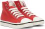 Marni Kids Red Canvas High Sneakers - Thumbnail 4