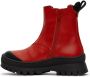 Marni Kids Red Leather Chelsea Boots - Thumbnail 3