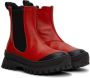 Marni Kids Red Leather Chelsea Boots - Thumbnail 4