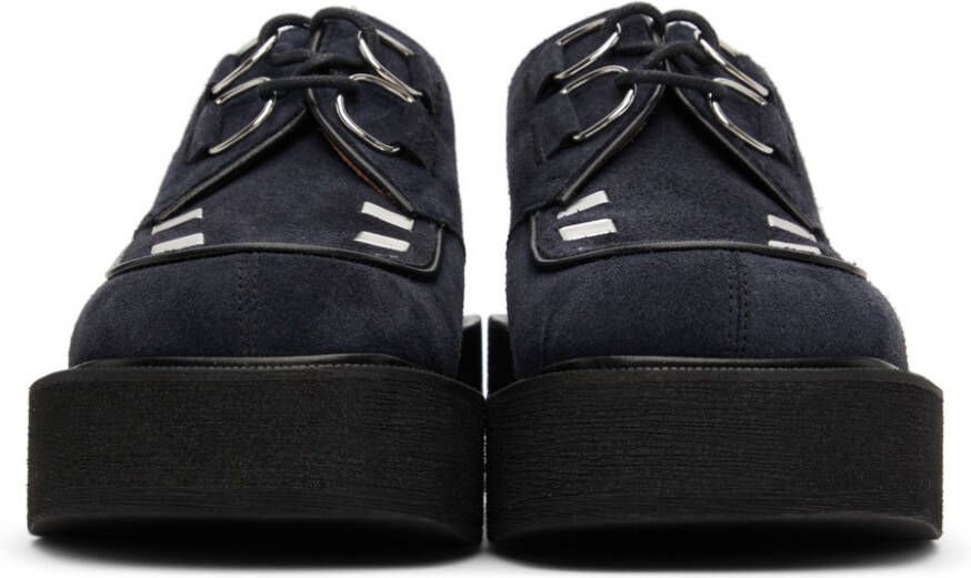 Marni Navy Suede Creeper Derbys