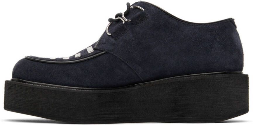 Marni Navy Suede Creeper Derbys