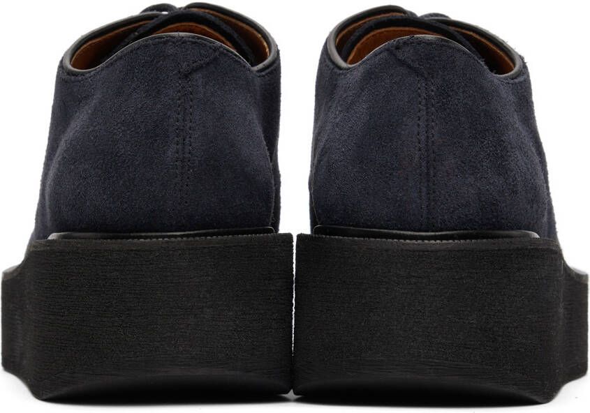 Marni Navy Suede Creeper Derbys