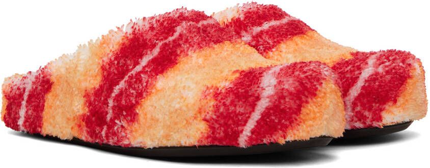 Marni Orange & Red Fussbet Sabot Loafers
