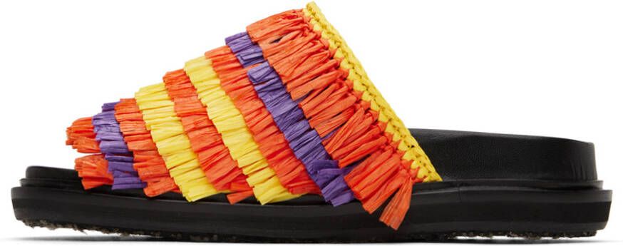 Marni Orange & Yellow Fussbett Sandals