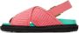 Marni Pink & Blue Raffia Fussbett Sandals - Thumbnail 3