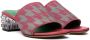 Marni Pink & Gray Jacquard Heeled Sandals - Thumbnail 4