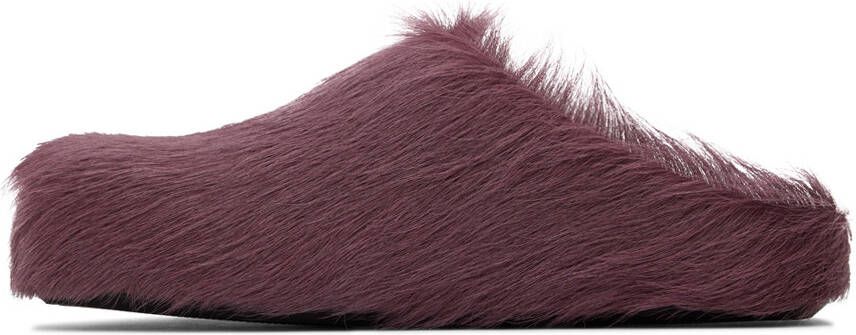 Marni Purple Calf-Hair Fussbett Sabot Loafers
