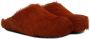 Marni Red Calf-Hair Fussbett Sabot Loafers - Thumbnail 4
