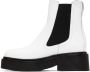 Marni White & Black Leather Chelsea Boots - Thumbnail 3
