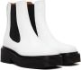 Marni White & Black Leather Chelsea Boots - Thumbnail 4