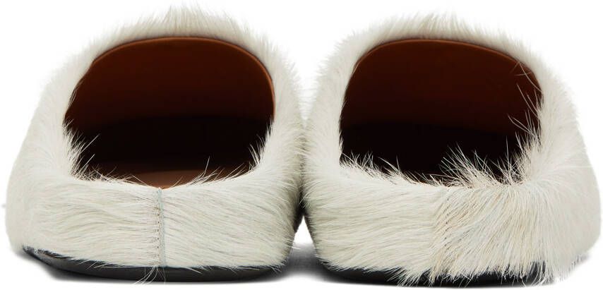 Marni Fussbet Sabot calf-hair slippers White - Picture 6