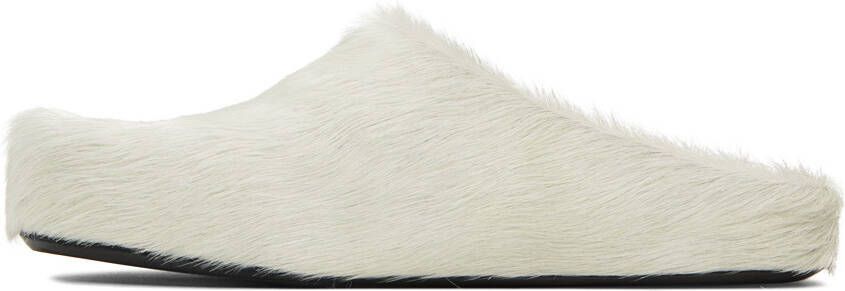 Marni Fussbet Sabot calf-hair slippers White - Picture 7