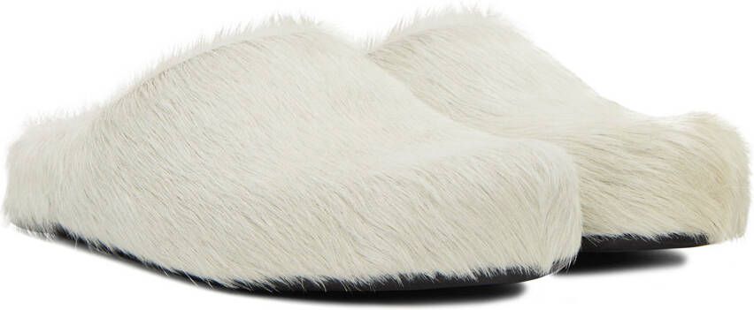 Marni Fussbet Sabot calf-hair slippers White - Picture 8