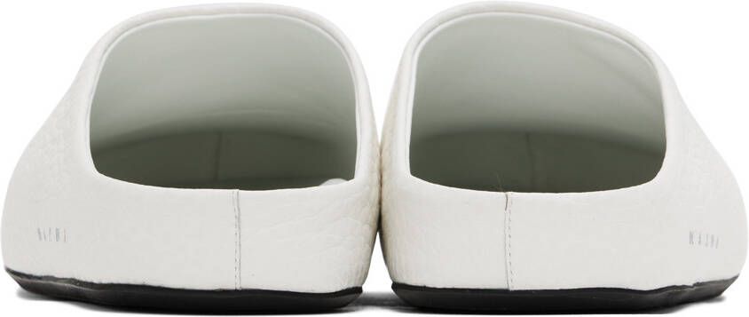 Marni White Fussbett Sabot Loafers