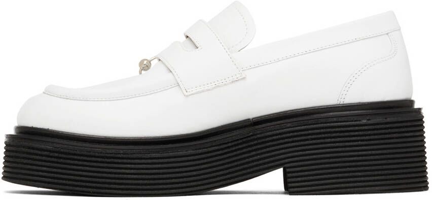 Marni White Piercing Loafers
