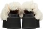 Marni White Shearling Fussbett Platform Sandals - Thumbnail 2